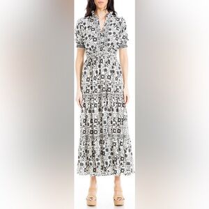 Max Studio Monochrome Floral Maxi dress
